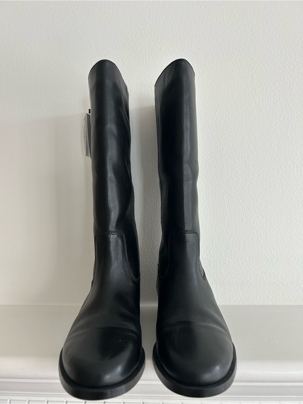 BNWT Mango Knee-High Leather Boots (Black) - Picture 5 of 8